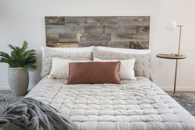 Reclaimed Weathered Wood Stikit Headboard