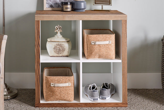 reclaimed wood shelving
